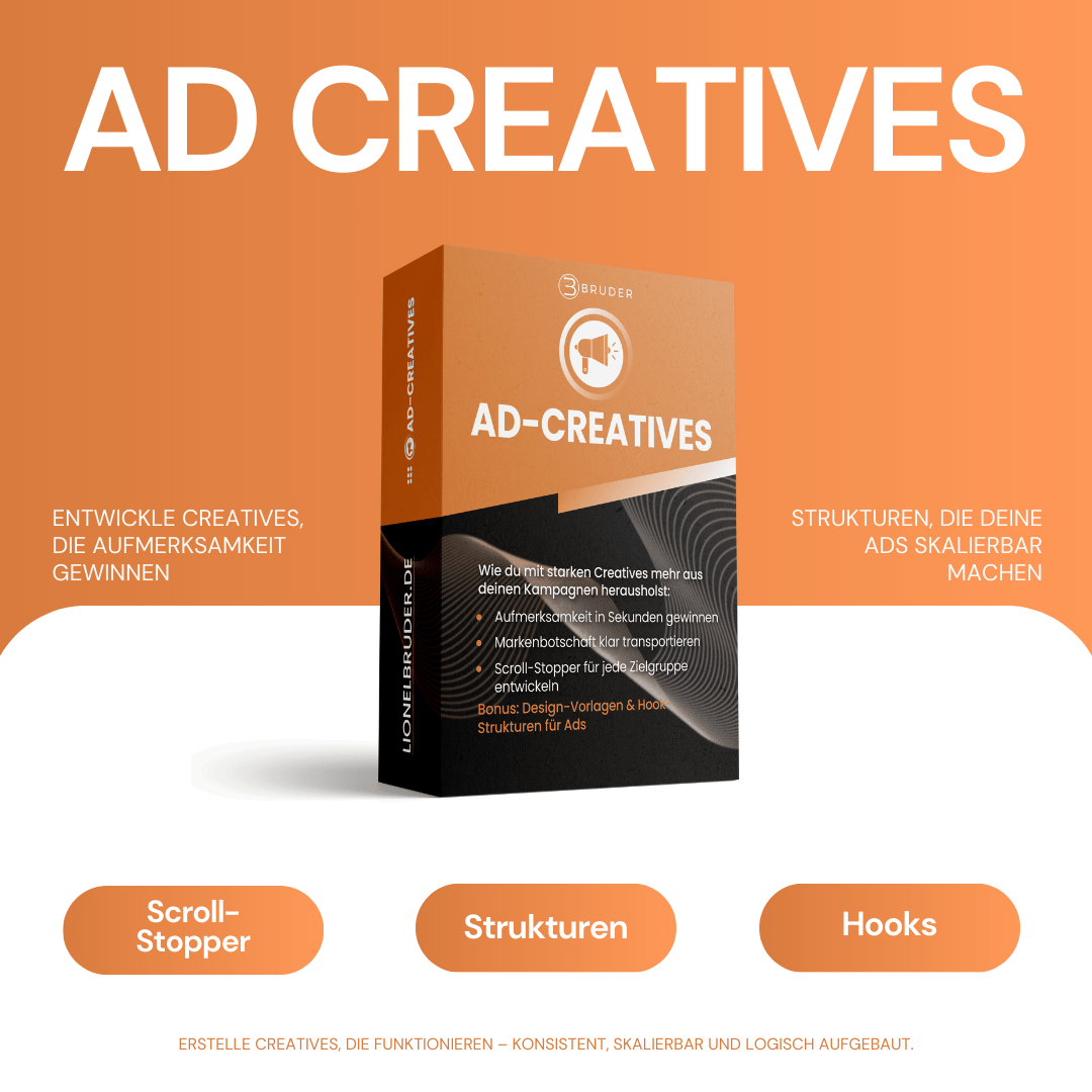 Ad-Creatives Produktdarstellung – Scroll-Stopper, Hooks und skalierbare Creative-Strukturen für erfolgreiche Werbeanzeigen