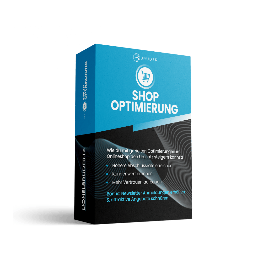 3D-Produktbox des Kurses Shop-Optimierung von Bruder Consulting – zeigt, wie gezielte Optimierungen Conversion, Kundenwert und Vertrauen steigern.