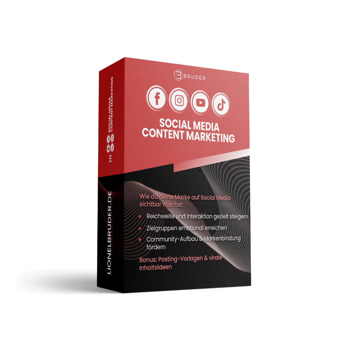 Social Media Content Marketing Kurs – Produktbox mit Fokus auf Reichweite, Interaktion und Content-Strategien